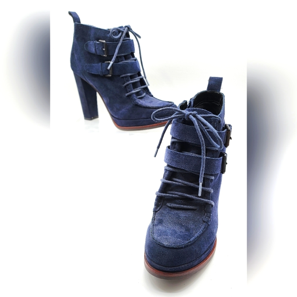 Dolce Vita Blue Suede Women's Ankle Boots 8.5
